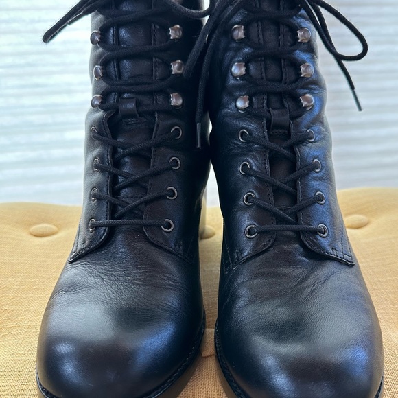 Madewell The Patti Lace-Up Combat Riding Boots 8.5 Black - Picture 5 of 5